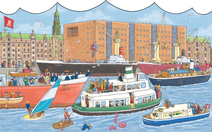 Produktbild Mein grosses Elbphilharmonie-Wimmelbuch (Deutsch, Achim Ahlgrimm, 2017)