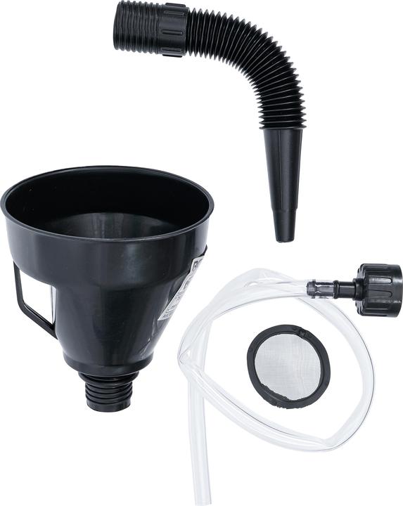 Image du produit BGS Jeu d’entonnoirs de remplissage d’huile avec buse et tuyau flexibles Ø 135 mm 3 pièces