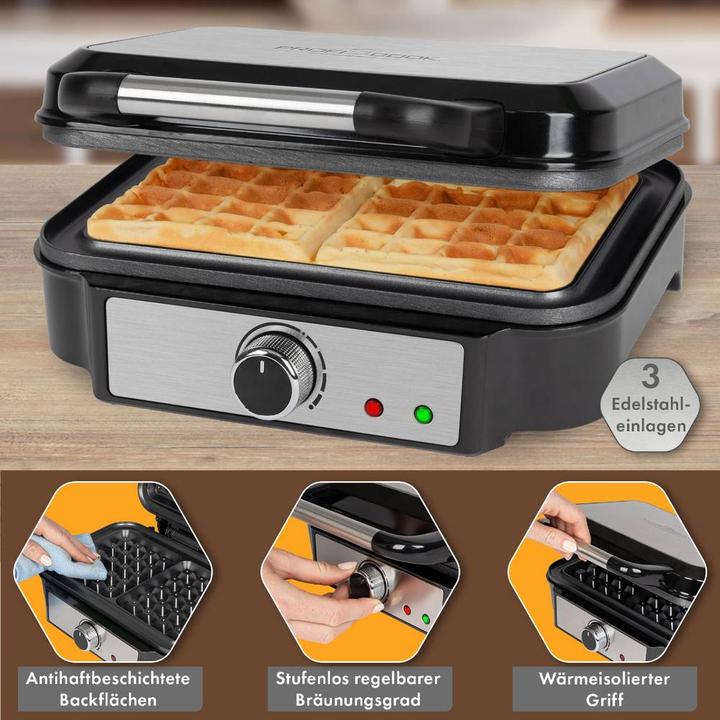 Produktbild Proficook Prof Waffelautomat 2-fach WA 1240 ed Brüsseler