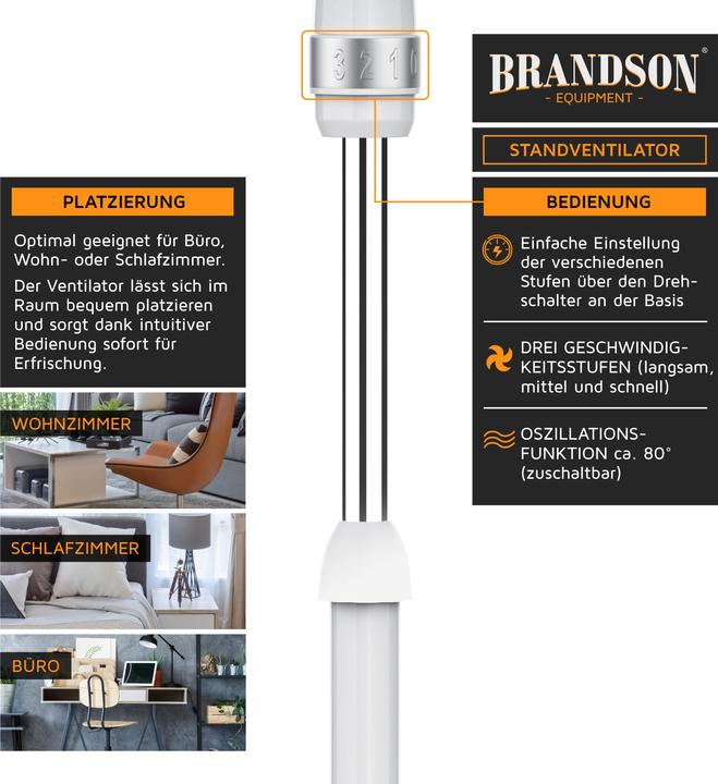 Produktbild Brandson Standventilator (49 dB)
