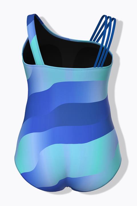 Actual product image Ulla Popken Ombre Wave Split Strap One Piece Swimsuit (52)