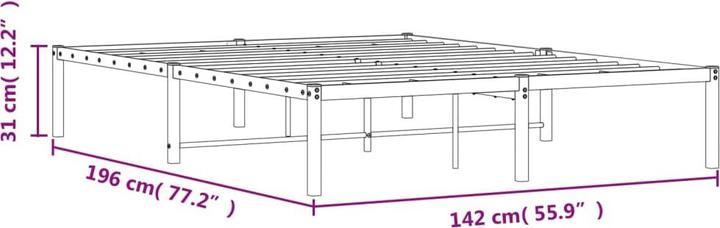 Actual product image vidaXL Bettgestell (135 x 190 cm)