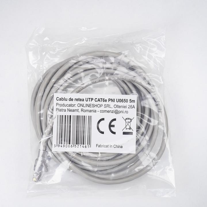 Immagine prodotto PNI Cavo di rete UTP CAT6 U0650, spina patch 2xRJ45, 8 fili x 0,5 mm, 5m (CAT6, 5 m)