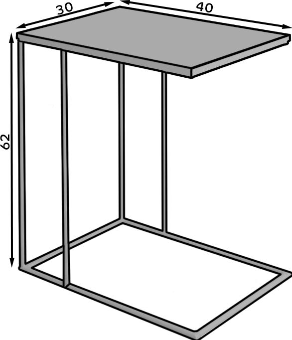 Actual product image ADRK Furniture Dru (30 x 30 x 62 cm)