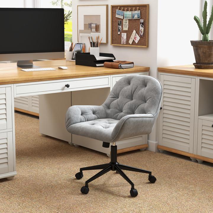 Immagine prodotto Vinsetto Bürostuhl höhenverstellbar mit Wippfunktion und Rollen