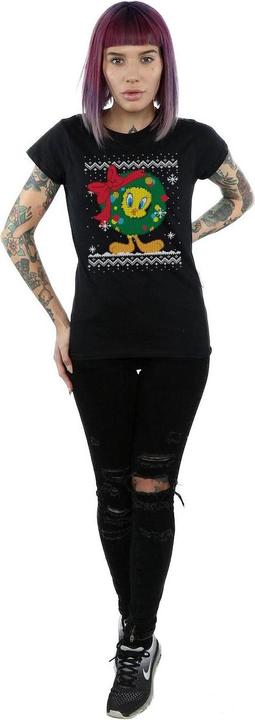 Immagine prodotto Looney Tunes Tweety Pie Christmas Fair Isle Maglietta Donna (S)