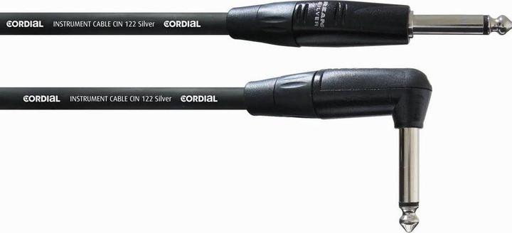 Actual product image Cordial Intro Cable 5 - SilverLine Instrument and Guitar Cable CII PR with Angle Jack (6 m, 6.3mm jack)