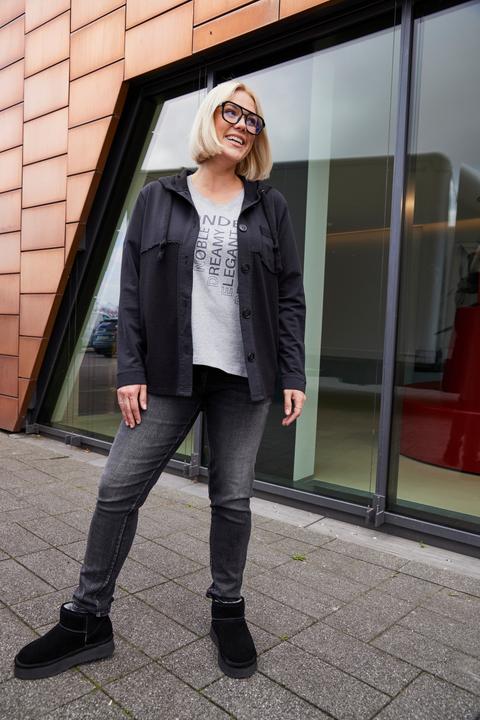 Produktbild Ulla Popken Sweatjacke, Waffelpiqué, Kapuze, Langarm (50, 52)