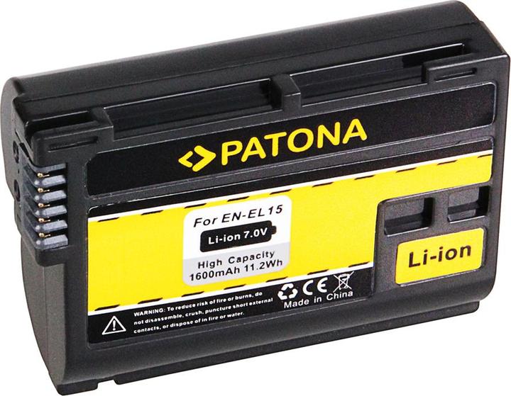 Actual product image Patona Battery f. Nikon EN-EL15 V1 D7000 D800 D800 100% DECODED (Camera battery)