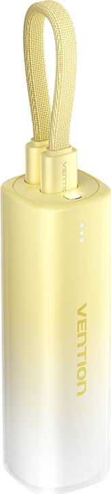 Actual product image Vention Powerbank 5000mAh FHWY0 20W + cable USB-C do lightning (żółty) (5000 mAh, 20 W, 18.50 Wh)