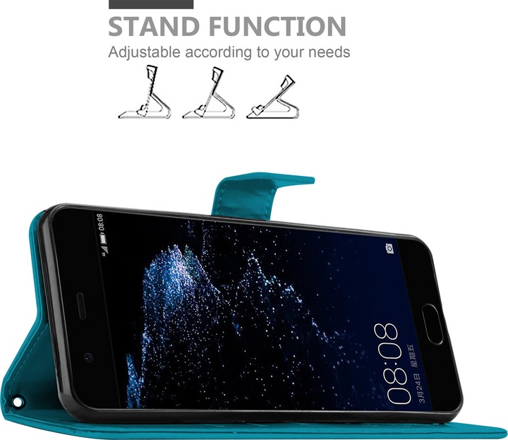Actual product image Cadorabo Flower Book Cover (Huawei P10 Plus)