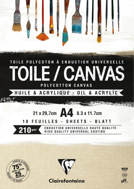 Produktbild Clairefontaine Leinwand Polycotton Grain (210 g/m², 1 x)