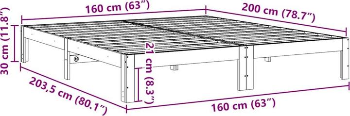 Image du produit vidaXL Bettgestell (160 x 200 cm)