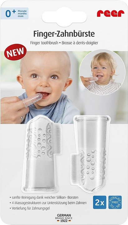 Actual product image Reer Finger Toothbrush (Soft, 2 x)