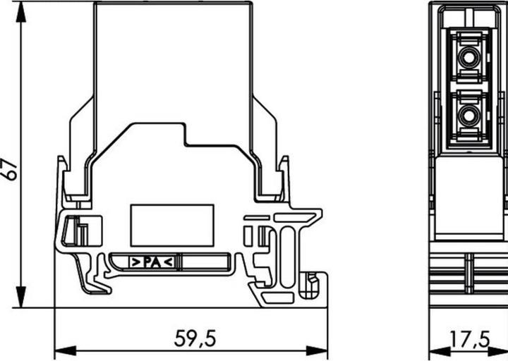 Produktbild Telegärtner STX Mounting Rail Outlet