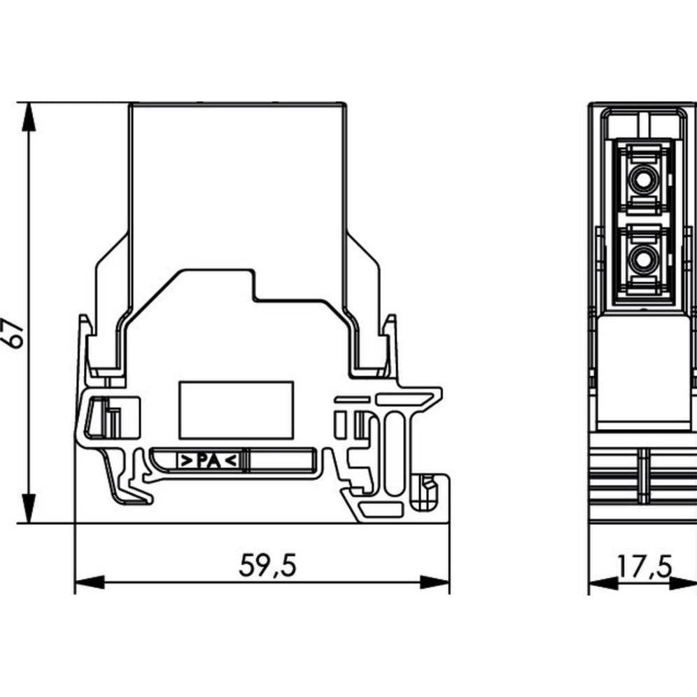 Thumbnail - Telegärtner STX Mounting Rail Outlet (S/UTP, CAT6a, 0.06 m), Netzwerkkabel