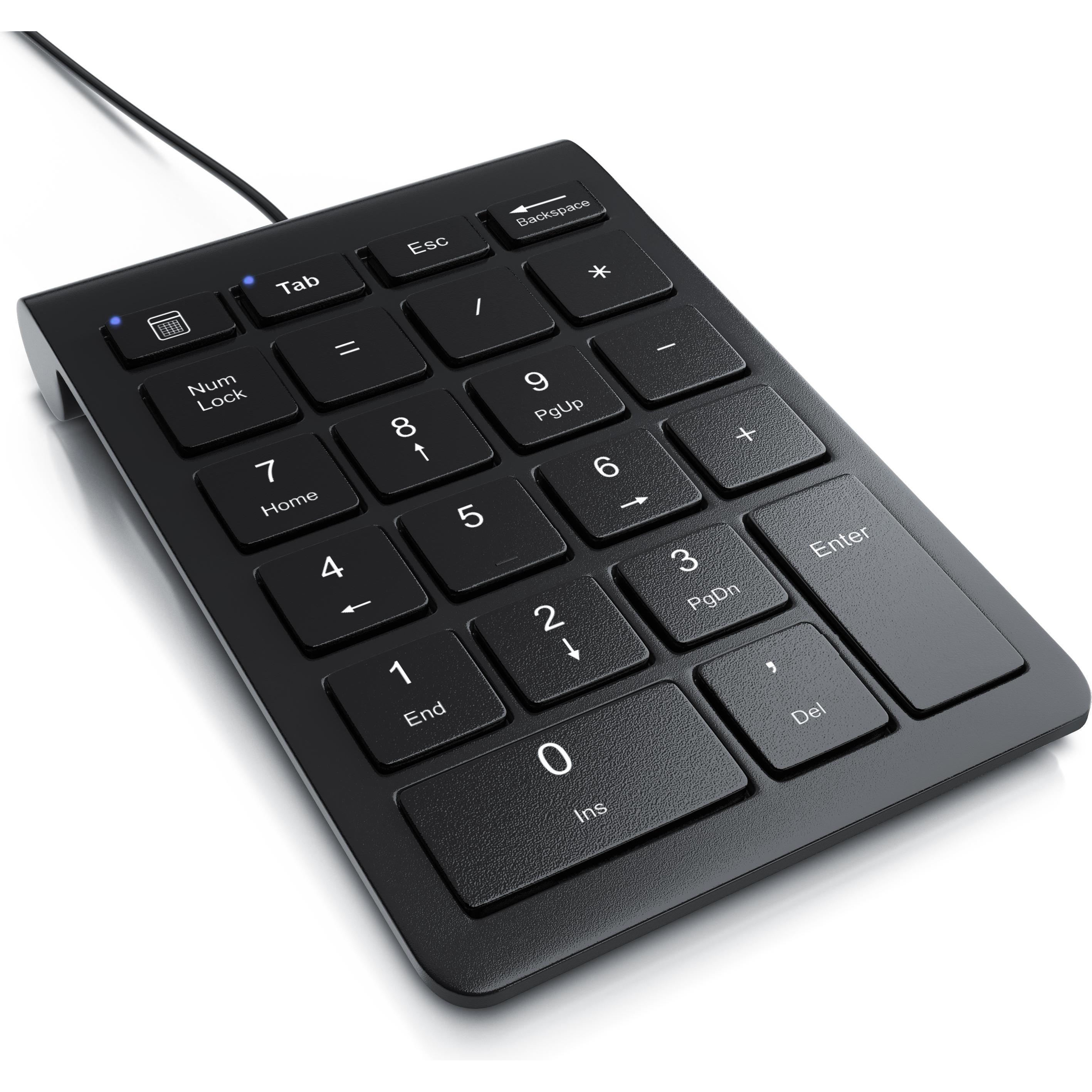 Aplic Numpad 22 Tasten, USB Keypad kabelgebunden, Ziffernblock, Nummernblock Zusatztastatur, Kabel 1,50 m (DE, Kabelgebu...