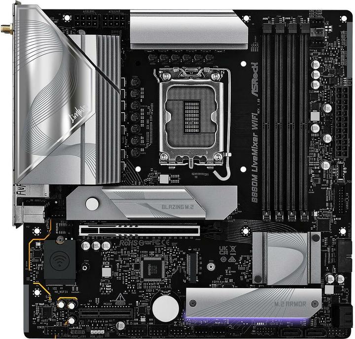 Productafbeelding AsRock B860M LiveMixer WiFi DDR5 Intel S kleinhandel (LGA 1851, Intel B860, mATX)