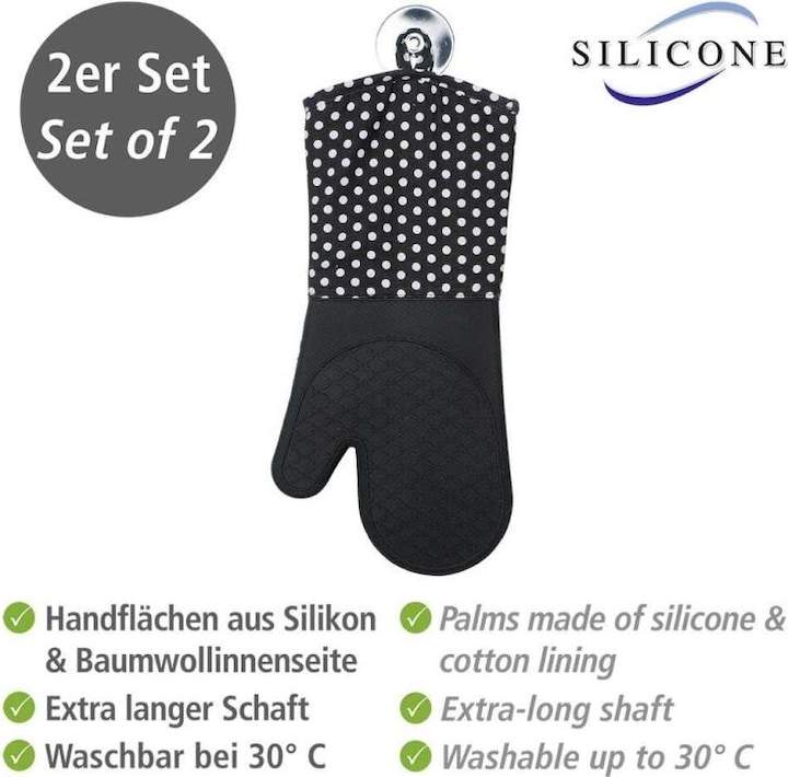 Produktbild Wenko Topfhandschuhe (60% Baumwolle, 40% Polyester, Silikon)