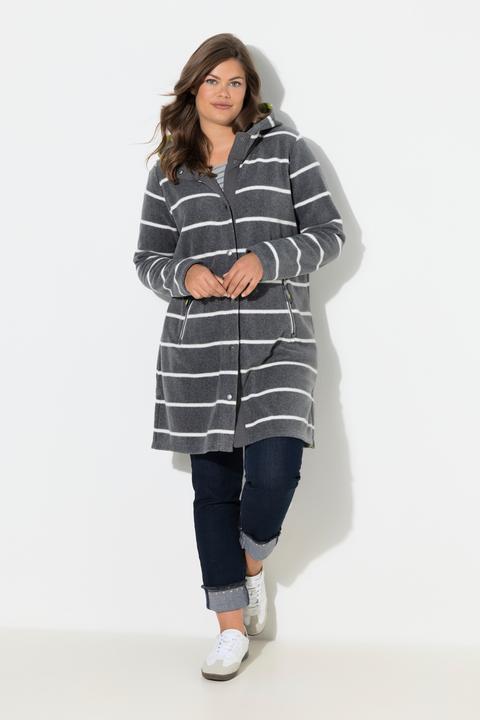 Immagine prodotto Laurasøn Giacca lunga in pile con cappuccio e maniche lunghe (40)