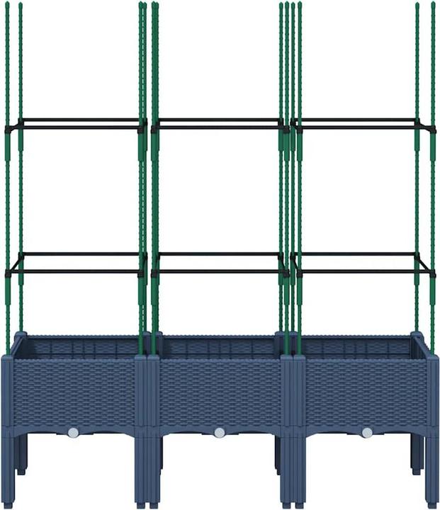 Image du produit vidaXL Bac à plantes avec treillis PP