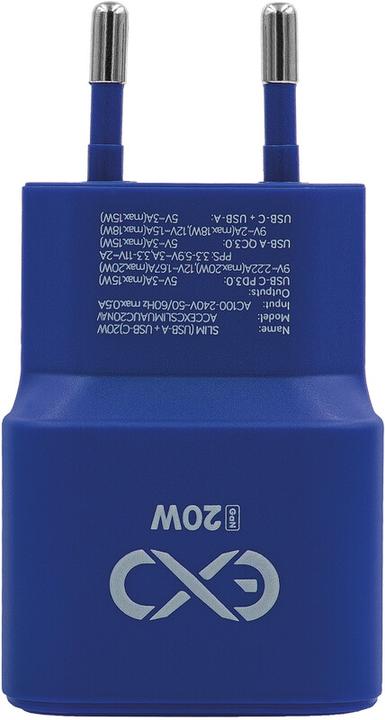 Immagine prodotto EXC Caricatore USB SLIM, porta USB-A e USB-C (20 W, 2 porte)