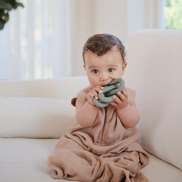 Actual product image Mushie Silicone teething ring Natural (3 Months)