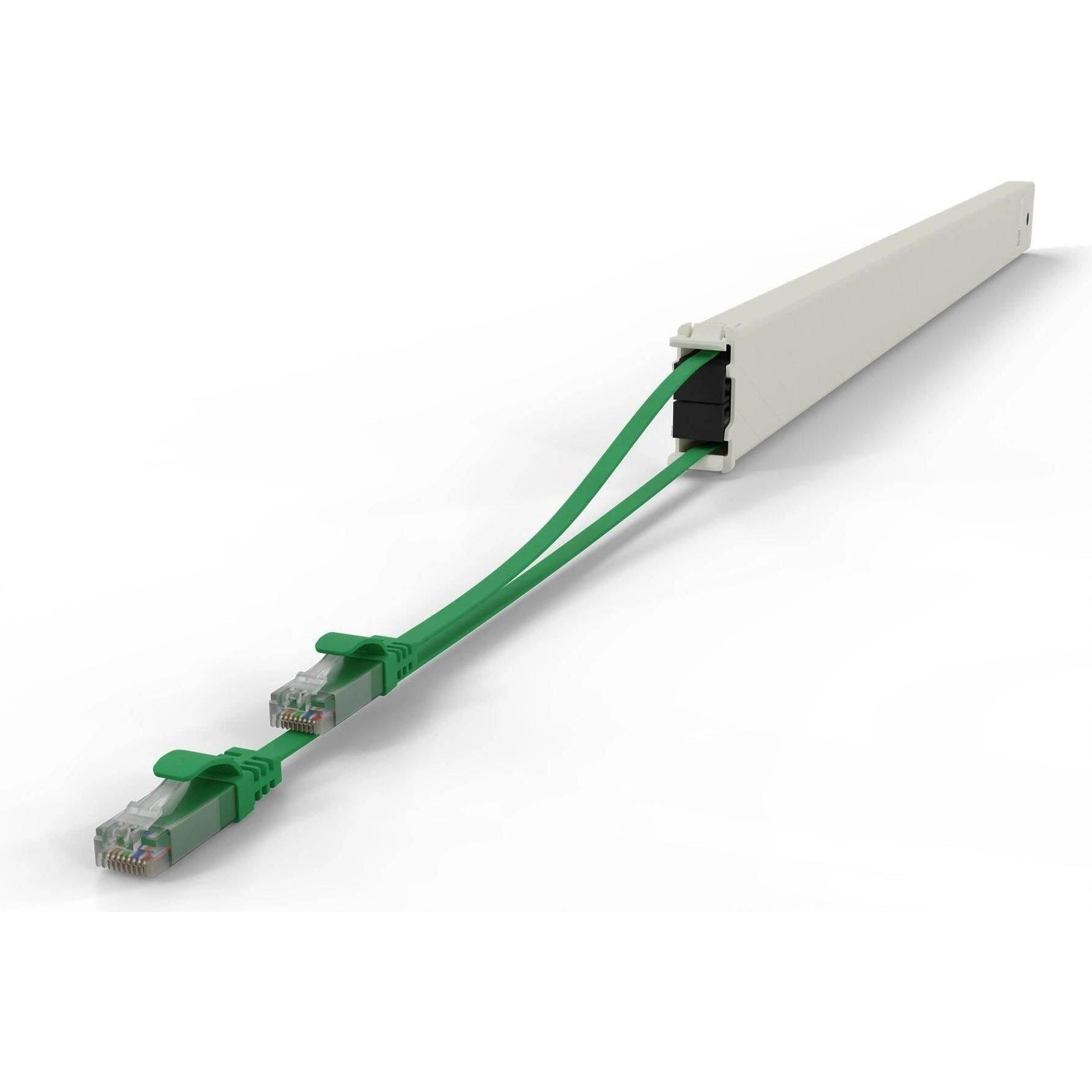 PATCHBOX one / Cassette / 46RU / Cat 6A, UTP, 2.5 m, Grün (U/UTP, CAT6a, 2.50 m), Netzwerkkabel