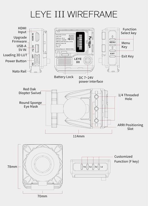 Actual product image Portkeys Leye III (Electronic viewfinder)
