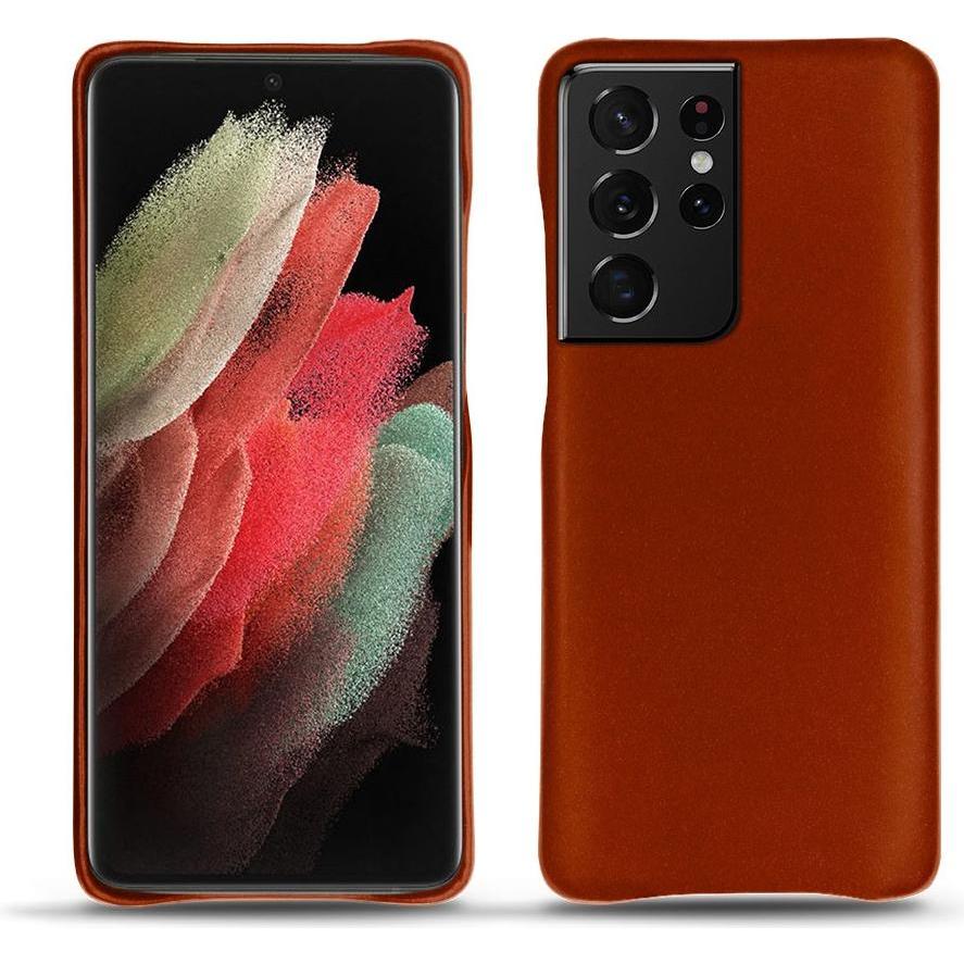 Noreve Lederschutzhülle (Samsung Galaxy S21 Ultra), Smartphone Hülle, Orange