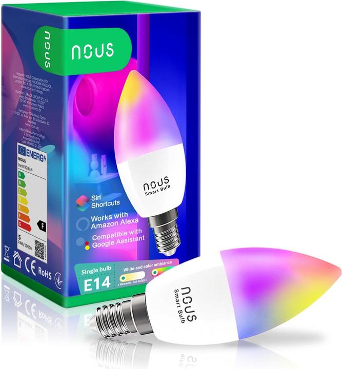 Image du produit Nous P4 Smart WIFI Bulb RGB E14 (E14, 380 lm, 1x)