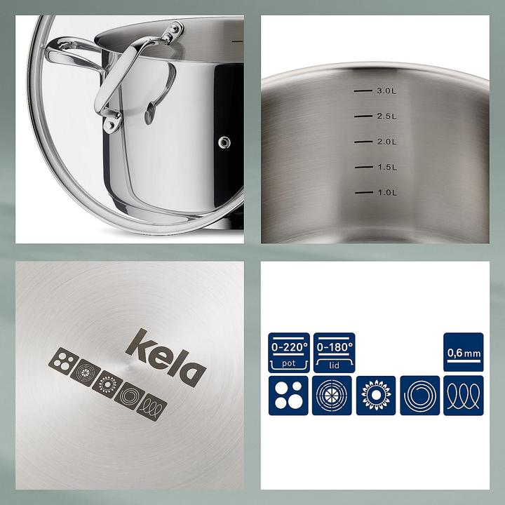 Immagine prodotto Kela Flavoria (24 cm, Pentola, Acciaio inossidabile)