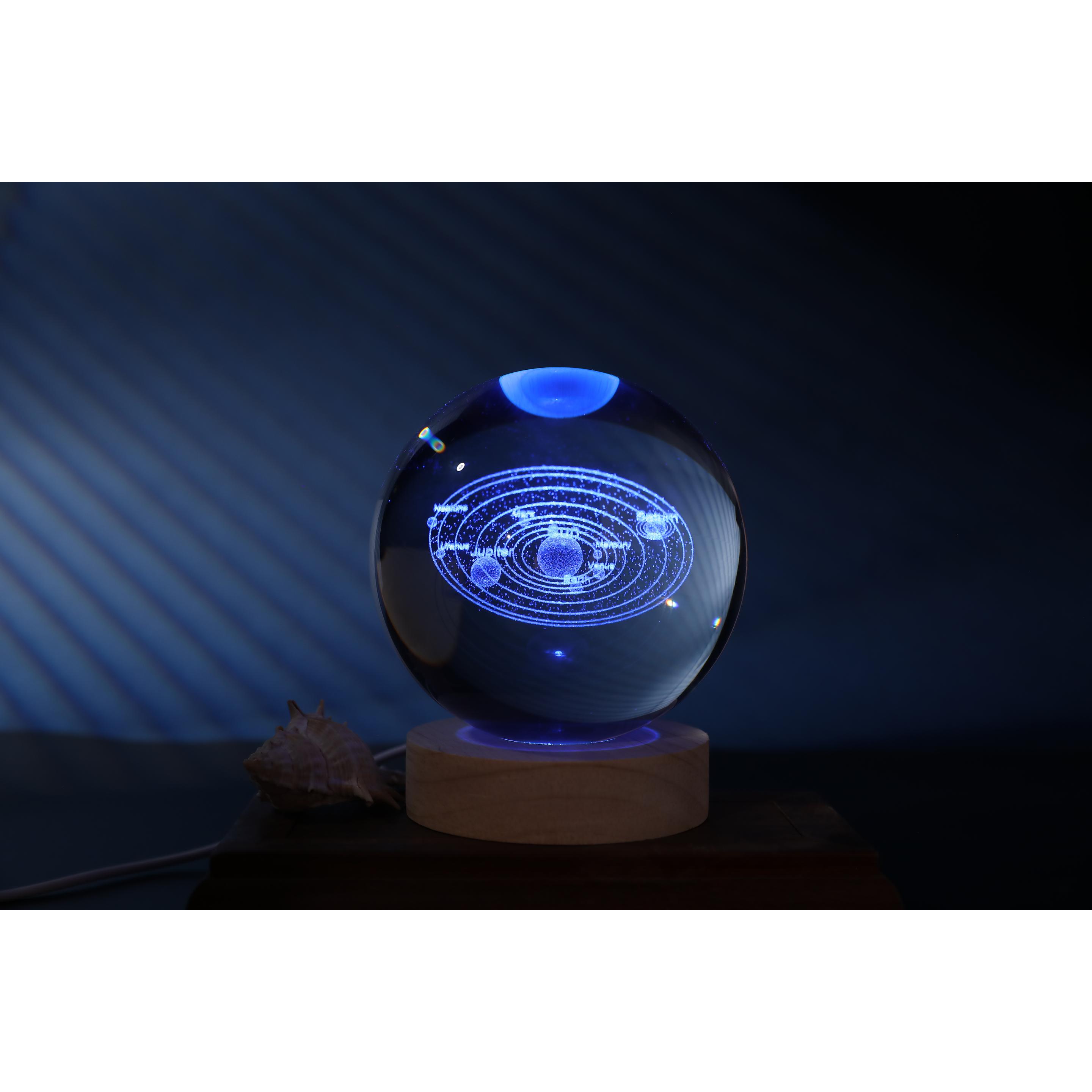 Total Juggling, Tischlampe, iTotal - Kristallkugellampe - Sonnensystem - large