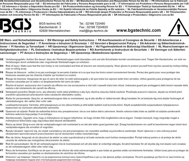 Produktbild BGS Werkstattwagen 1 Schublade, offen