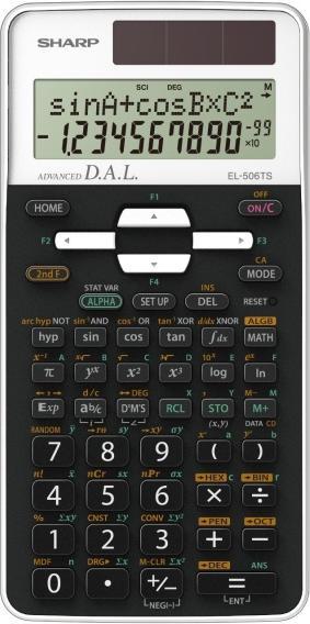 Actual product image Sharp EL506TSBWH Pocket Calculator Scientific calculator Black, White (Batteries, Solar cells)