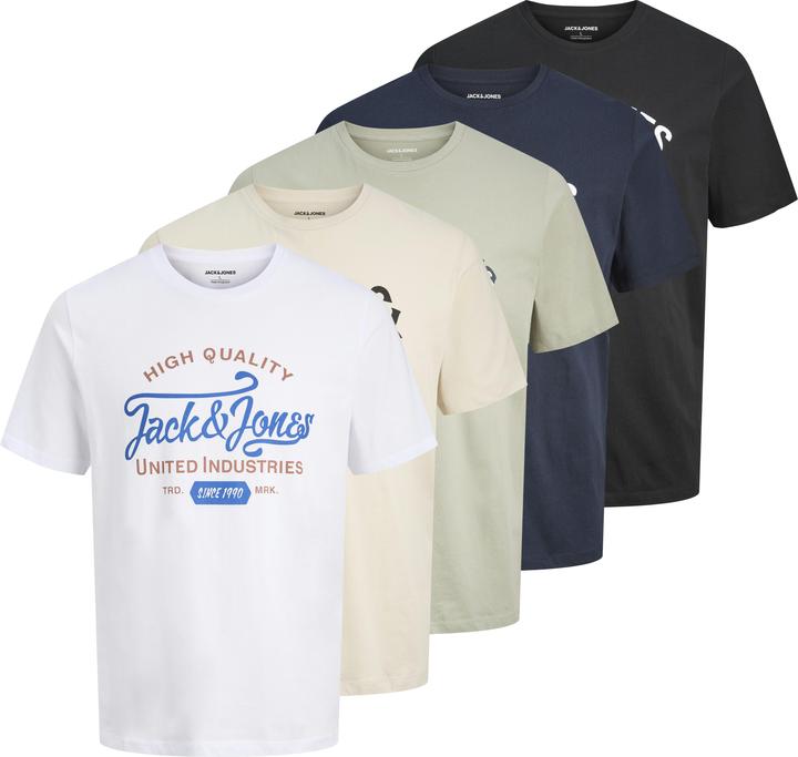 Image du produit Jack & Jones T-shirt décontracté Confortable JJLEOGRA TEE CREW NECK 5PK (L)