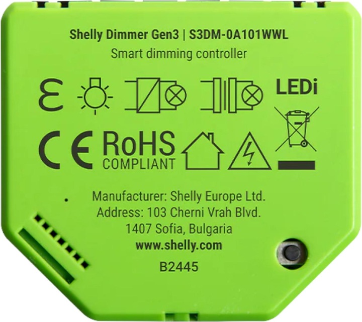 Image du produit Shelly Dimmer Gen3 (Actionneur de variateur)