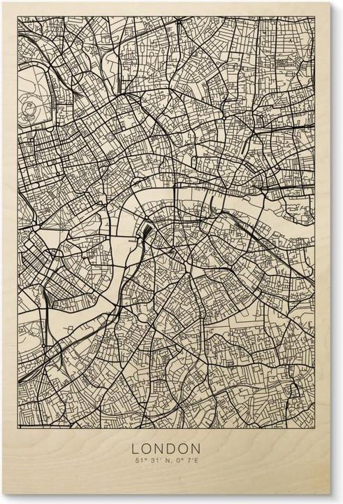 Image du produit Trenddeko Plan de la ville de Londres (20 x 30 cm)