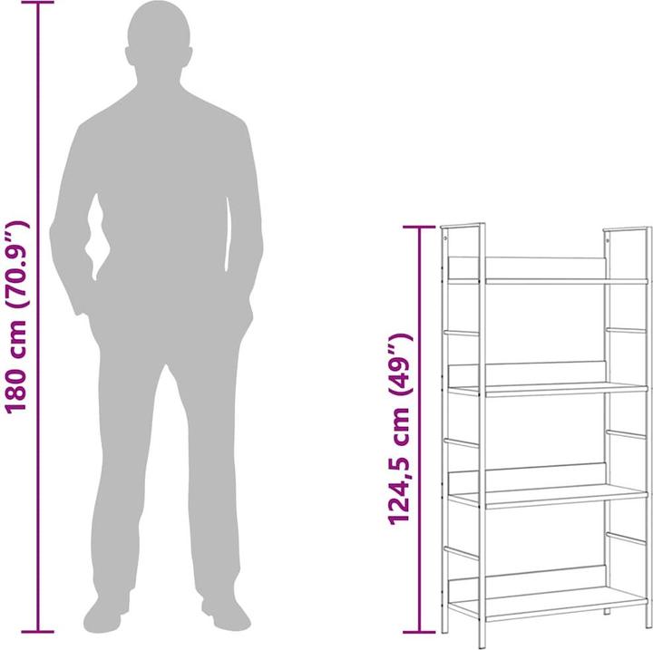Produktbild vidaXL Standregal (27.60 x 60 x 124.50 cm)