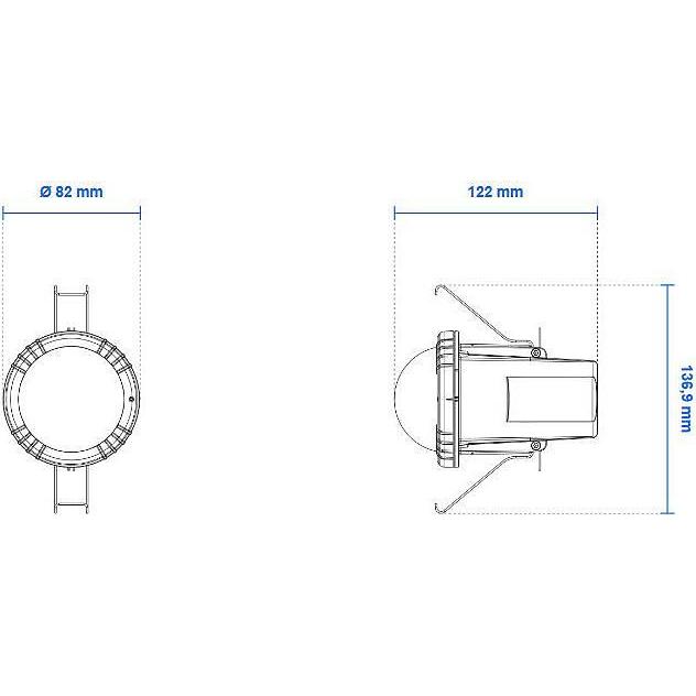 Thumbnail - Vivotek S-SERIE FE9192-H 12MP, H.265, WDR Pro, Smart VCA, Recessed Mount (2944 x 2944 Pixels), Netzwerkkamera, Weiss