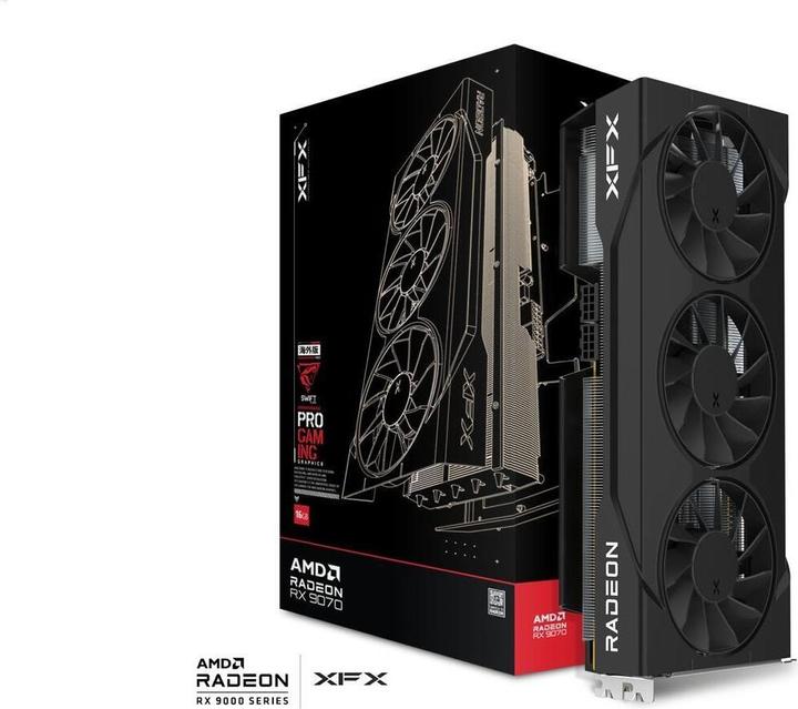 Actual product image XFX RX 9070 SWIFT Triple Fan 16GB OC GDDR6 retail (16 GB)