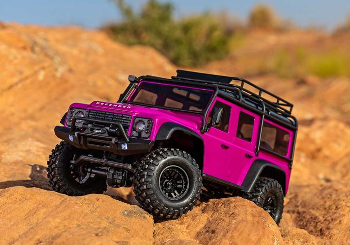 Produktbild Traxxas TRX-4M Land Rover Defender 4x4 pink 1/18 Crawler RTR Brushed, mit Akku und USB Ladegerät (RTR Ready-to-Run)