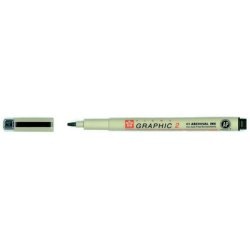 Actual product image Sakura Pigma Graphic Pen 2mm black (Black)