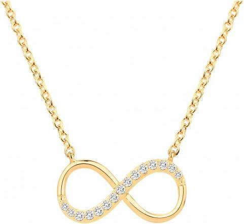 Image du produit Lara Collier Plaque Or - Zirconia - Infini (Laiton)
