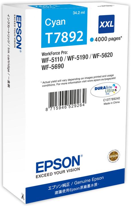 Energy Label Epson T7892 DuraBrite Ultra (C)