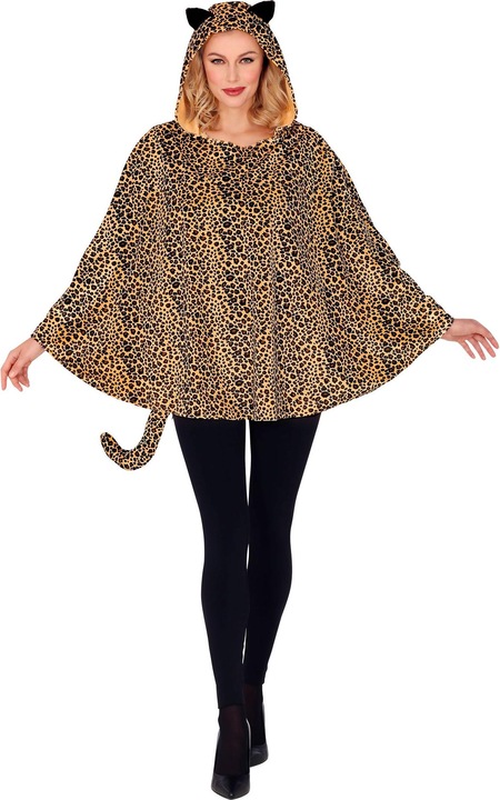 Produktbild Widmann LEOPARD (Poncho mit Kapuze), One Size Fits Most Adult (One Size)