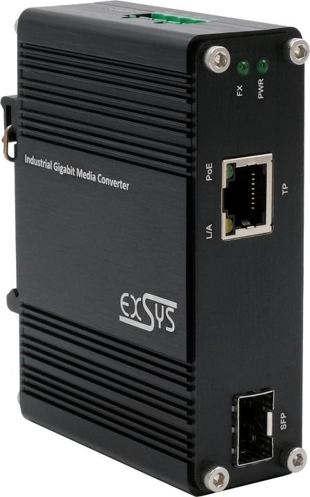 Produktbild Exsys Industrial PoE+ Media Konverter 60W