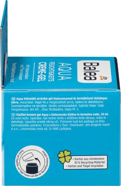 Produktbild dm Balea Aqua Feuchtigkeits Creme-Gel (50 ml, Tagescreme)