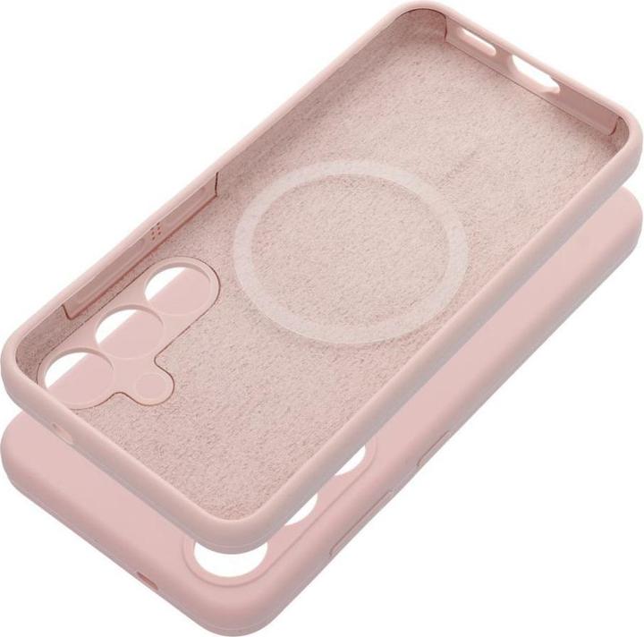 Actual product image OEM Back panel cover Case SILICONE 2mm for SAMSUNG S25 Ultra compatible with MagSafe sand pink (Samsung Galaxy S25 Ultra)