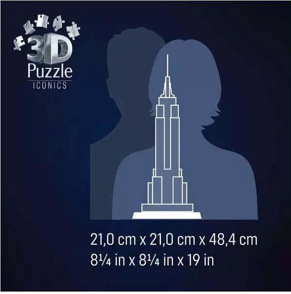 Productafbeelding Ravensburger 3D Iconen: Empire State Building - met licht (216 onderdelen)